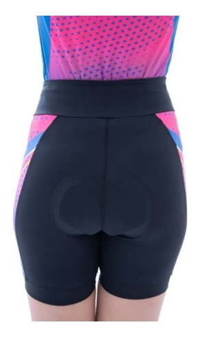 Imagem 3 de 3 de Bermuda Juvenil Ciclista Elite Feminina 129022 Preto/pink