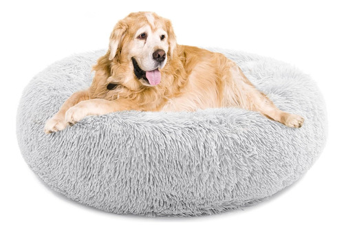 Cama Para Perro Gato Mascota Antiestres Forma De Dona 80 Cm