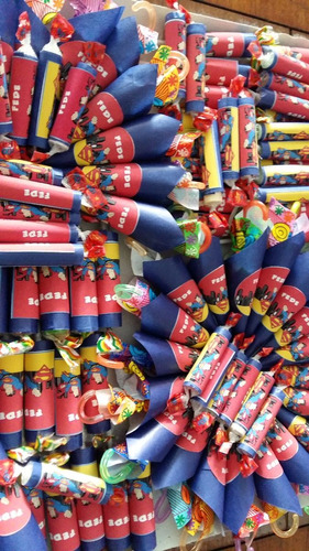 Candy Bar Superman - Superhéroes !!  10 Chicos/70 Golosinas