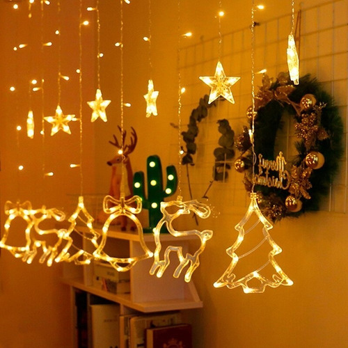 Luces Navidad Guirnalda Cascada Arbol Luz Led 3metro Decora