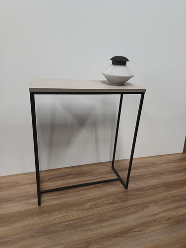 Mesa Arrime. Dressiore. Mesa Recibidor. Hierro Y Madera. Blanco