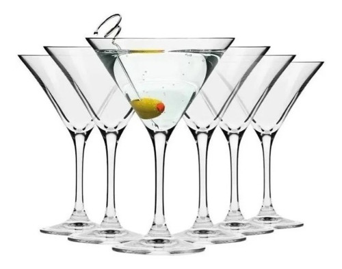 Copas De Cristal Para Cócteles Y/o Martinis 6 Unidades