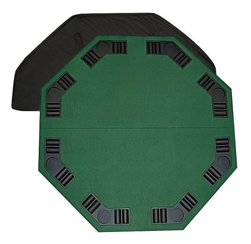 48  Verde Octagon Plegable Poker Y Blackjack Mesa Con Estuch