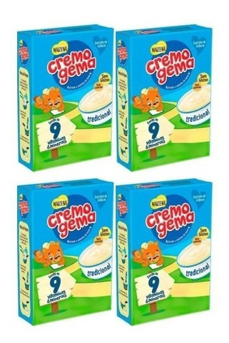 Mingau Tradicional Cremogema Maizena 380g Kit C/4 Unidades