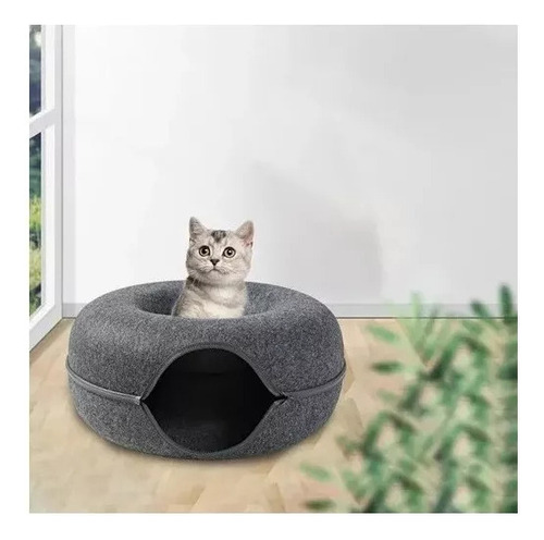 Cama Portátil De Fieltro Tipo Cueva For Gatos
