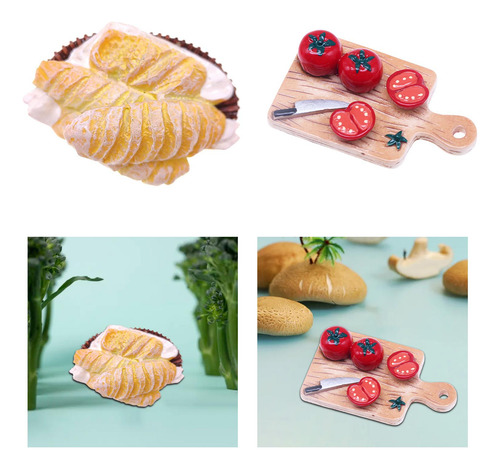 Juego De Comida Para Casa De Muñecas En Miniatura 1:12,