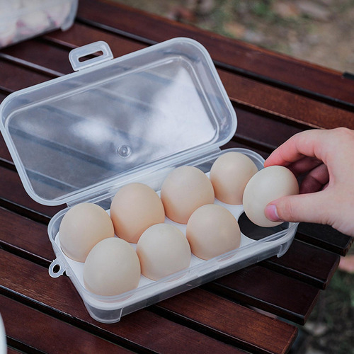Caja De Almacenamiento De Huevos 8 Rejillas 10.5x19.5x7cm