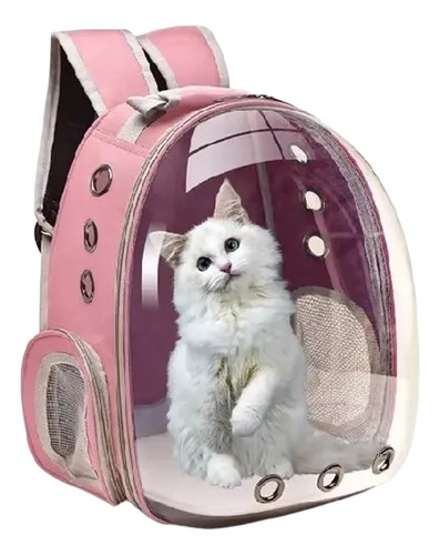 Mochila Transportadora Para Perros Gatos Transparente 