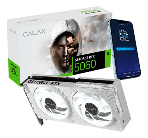 Placa De Vídeo Rtx5060 1-click Oc White Launch Edition Galax
