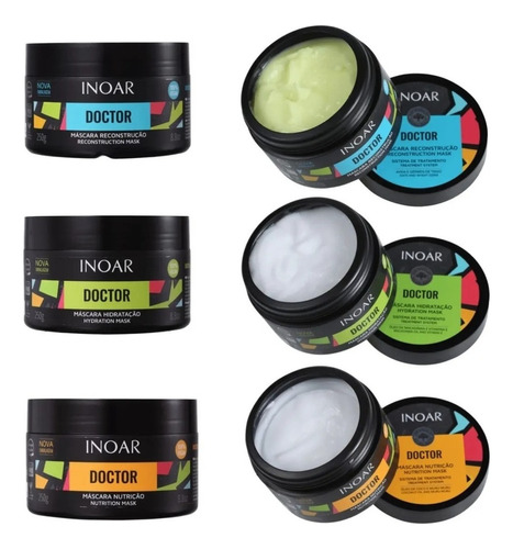 Kit Inoar Doctor Hidratação + Reconstrução + Nutrição 250g