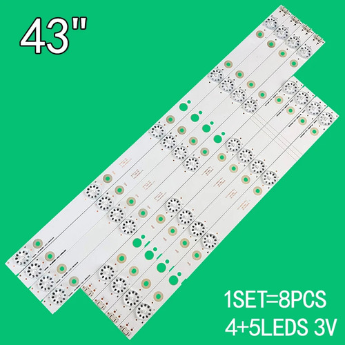 8 Tiras Con 4 Y 5 Leds Compatible Con 43uj6200 43uj6200-ua