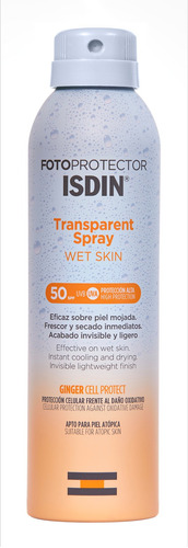 Isdin Fotoprotector Transparente Wet Skin Spf 50 X 250ml