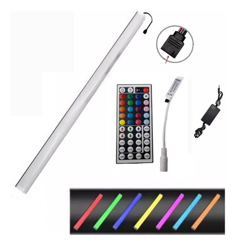 Barra Luz Led Rgb 50 Cm Control 44 Botones + Efectos Fuente