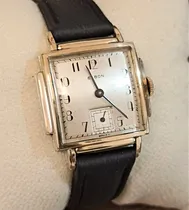 Comprar Reloj  Elbon Vintage Chapa Oro Suizo Decó Omega Elgin Negro Chapa Oro Amarillo Acero