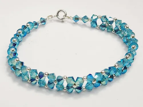 comprar Pulsera Cristal Swarovski Element Indicolite Ab 2x Plata 925