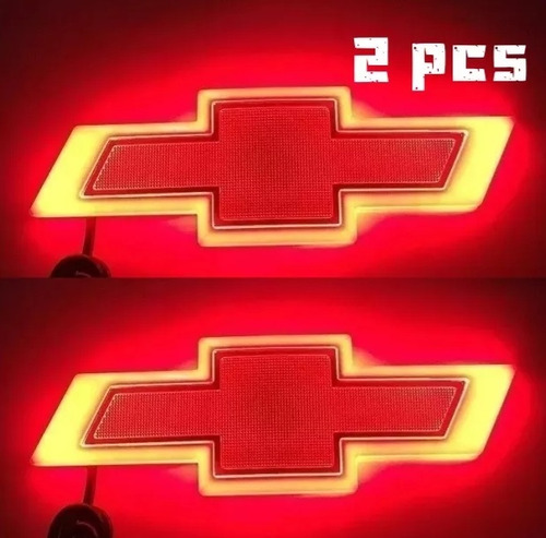 2pcs Luz Led Con Logotipo De Coche Con Emblema Chevrolet
