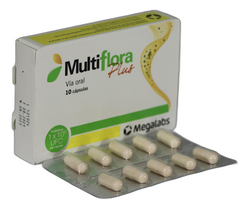 Multiflora Plus Probióticos Megalabs Caja X 10 Cápsulas