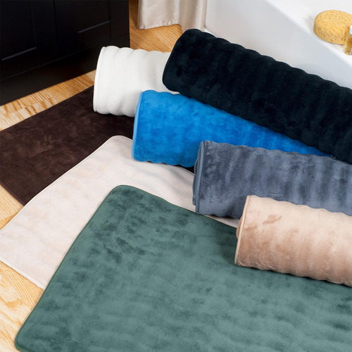 Lavish Home Bedford Home 2 Pieces Memory Foam Bath Mat Set -