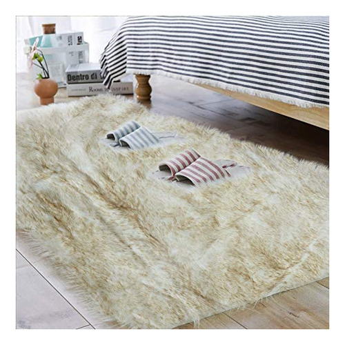 Carvapet - Alfombra De Piel De Oveja Sinttica Suave, Rectan