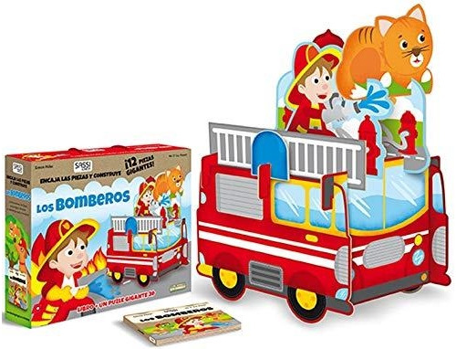 Bomberos Libro Puzzle-valijita-manolito Books