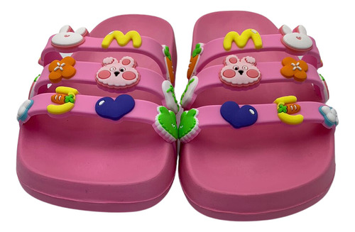 Sandalia Slide Niña Moda Juvenil Pines Comoda Tallas 17 A 22