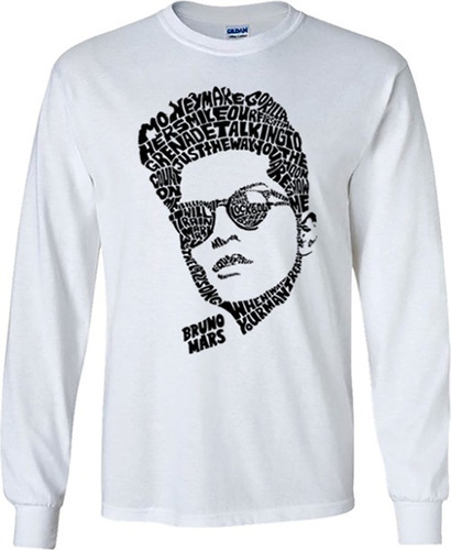 Bruno Mars Playeras Manga Larga Para Hombre Y Mujer D4