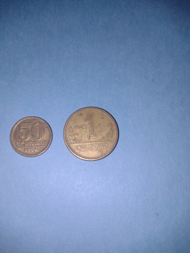 Brasil Lote Monedas 50cent  Y 1 Cruzeiro Circuladas Añ 45/60