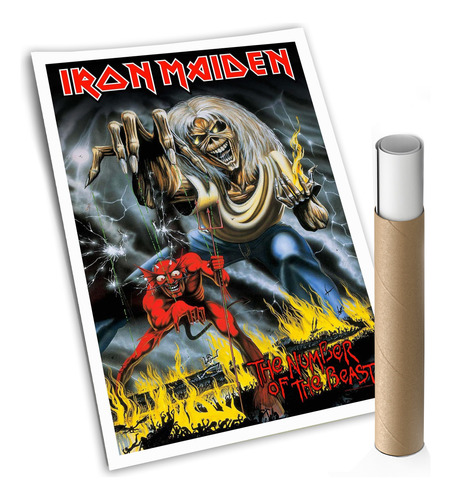 Poster Lamina Iron Maiden Beast 60 X 40 Kustom Fotografico