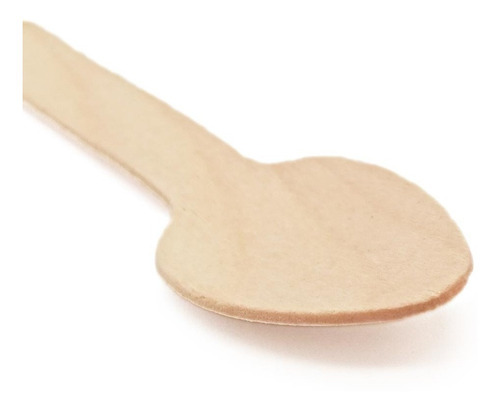 Cucharita De Madera De Abedul 11 Cm Paquete X 100 Unidades