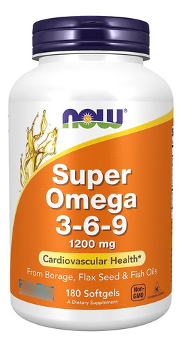 Super Omega 3-6-9 180cp Now - Unidad a $1294