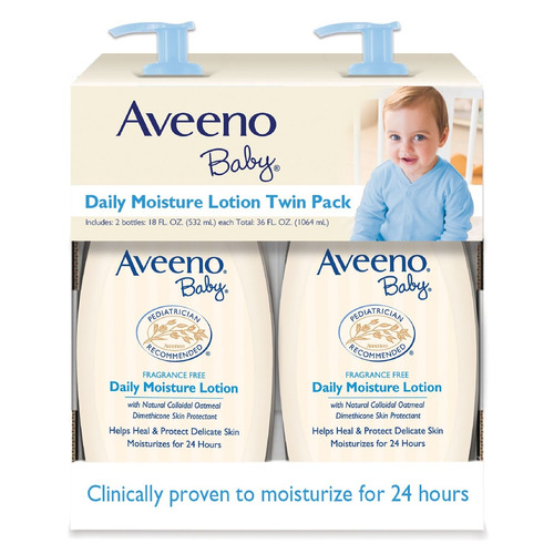 Aveeno Baby Humedad Diaria De Loción (18 Fl. Oz. 2 Pk.)