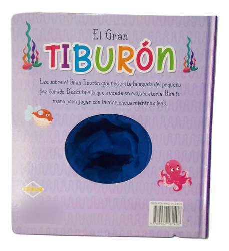 Increíble Libro Con Títere Historia Del Tiburon Para Niños