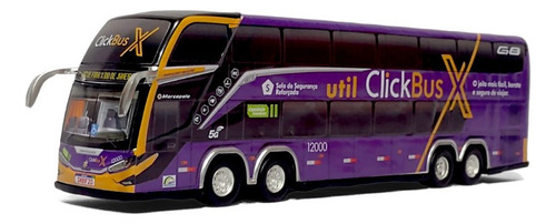 Miniatura Ônibus Util Clickbus G8 4 Eixos 30cm