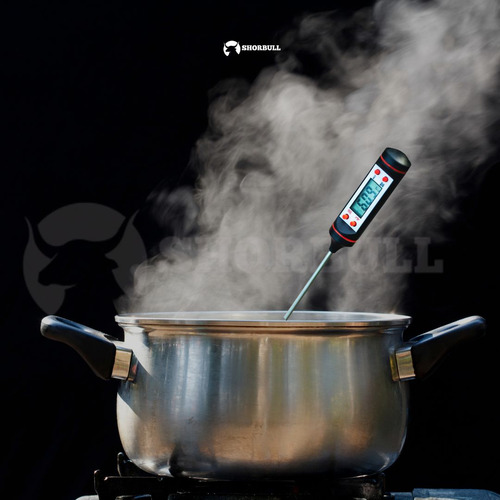 Termómetro Digital Cocina Lectura Rápida Y Precisa Shorbull Negro
