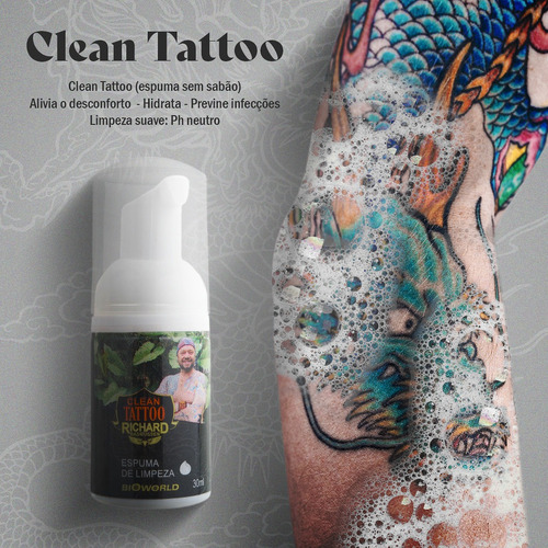 Imagem 4 de 4 de Kit Pós Tattoo Limpeza Tatuagem Hidratante Ácido Hialurônico