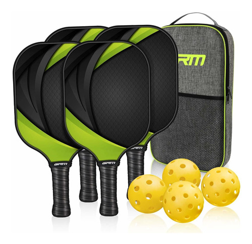 Grm By Juego 4 Paleta Pickleball Grafito Usapa Raqueta