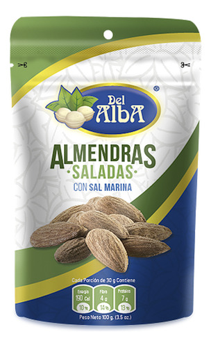 Pasabocas Del Alba Almendras Saladas Con Sal Marina Paquete 