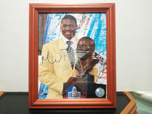 Fotografía Autografiada Por Michael Irvin Hof 2007