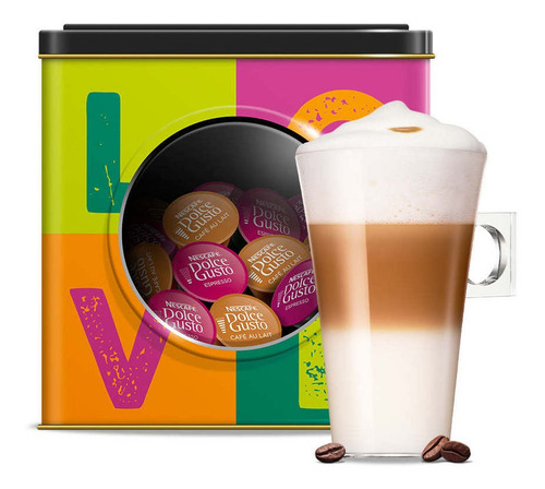 Imagen 1 de 4 de Lata Coleccionable Para Cápsulas Dolce Gusto Love