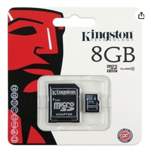 Memoria Micro Sd Hc Plus 8gb 100mb/s Kingston