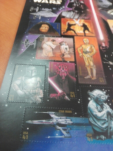 Imagen 2 de 10 de Timbres Filatelia Star Wars 30 Aniversario