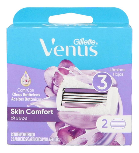 Gillette Venus Breeze Cartuchos Para Afeitar, 2 Piezas