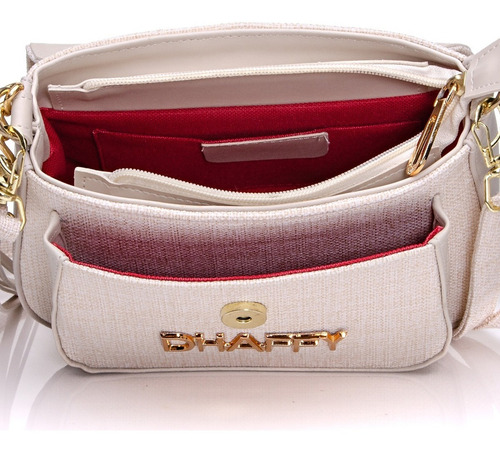 Bolso pequeño lateral y cruzado para mujer, con cierre en la parte superior, diseño de tela a rayas negras