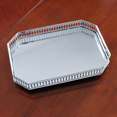 Bandeja De Servicio/tocador De Metal Con Base De Espejo