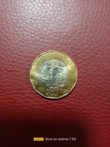 Moneda De $20 Del Bicentenario De La Independencia Nacional