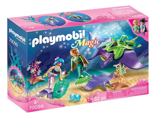 Playmobil Magic Recolectores De Perlas Con Manta Raya 70099