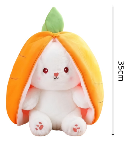 Conejo De Zanahoria O Conejo Fresa De 35 Cm, Juguetes De Pel