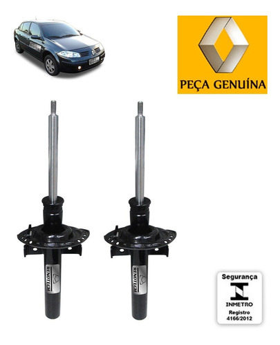 Kit De 2 Amortecedores Dianteiros Megane  2006 A 2013