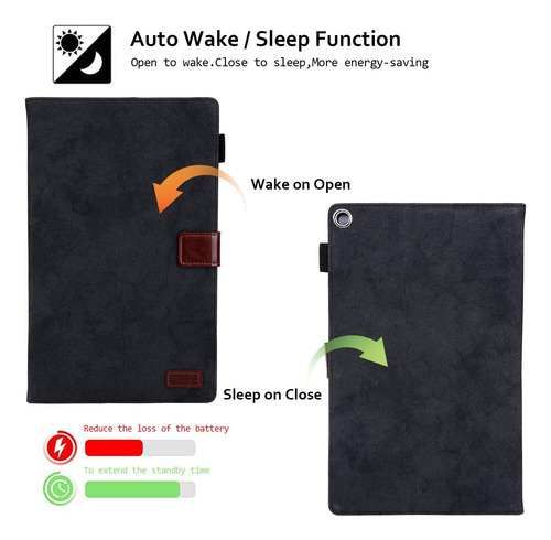 Caso Plegable Para Fire Hd 10 Gen, Techcircle Smart Flip Sol