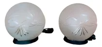 Comprar Antiguos Veladores  Vintage Esfera 18 Vidrio Tallado. 